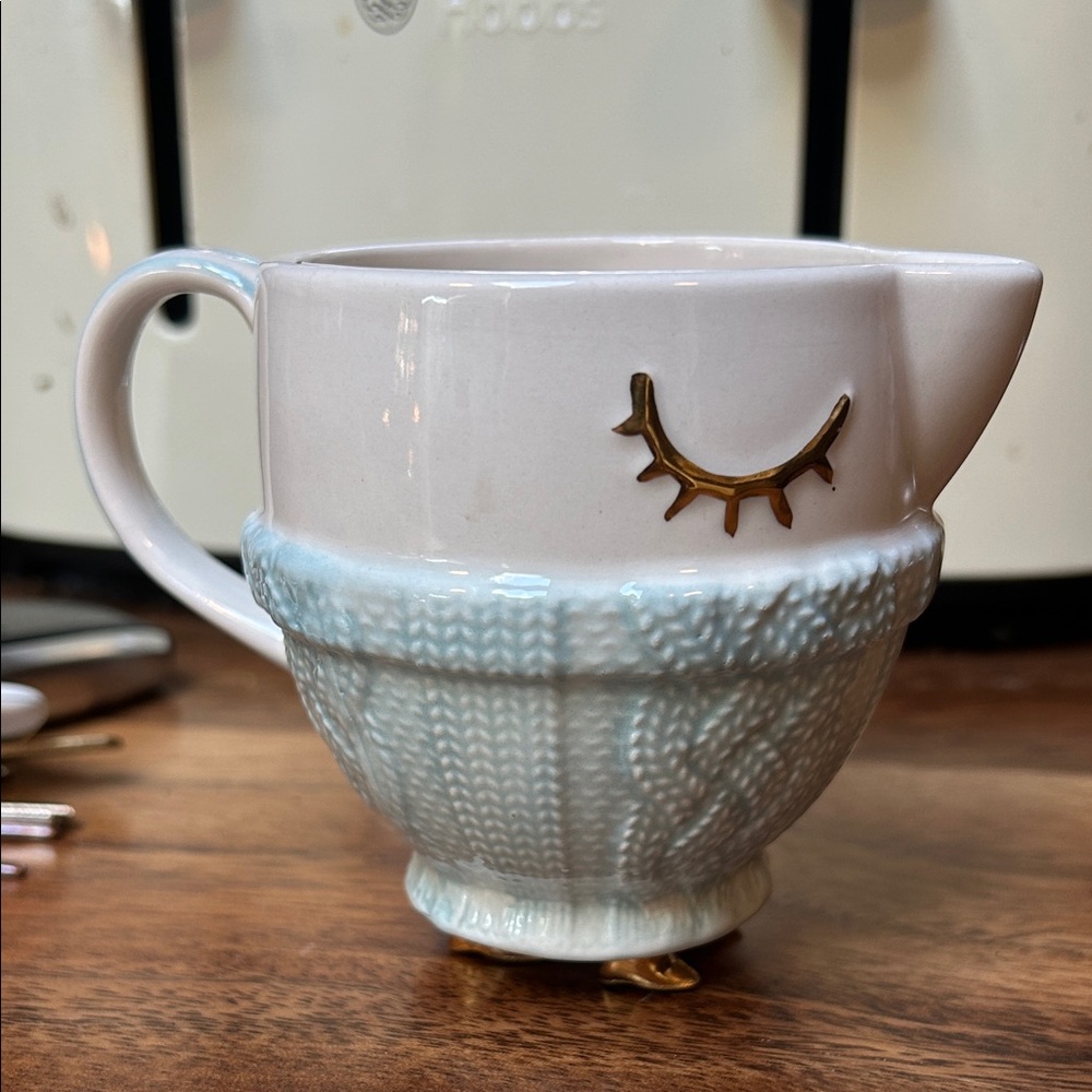 RARE Retired Anthropologie Cozy Carolers Creamer